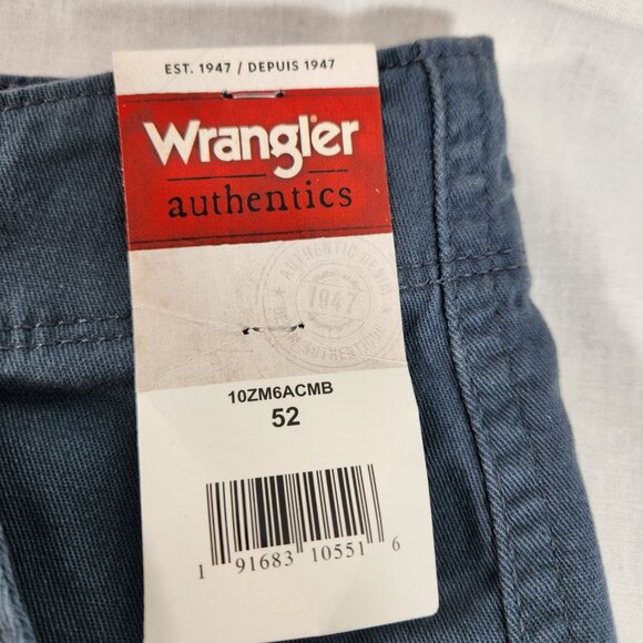 Wrangler Authentics Mens Blue Stretch Cargo Shorts (Actual Sz 51) NWT FREE Ship - Picture 9 of 15